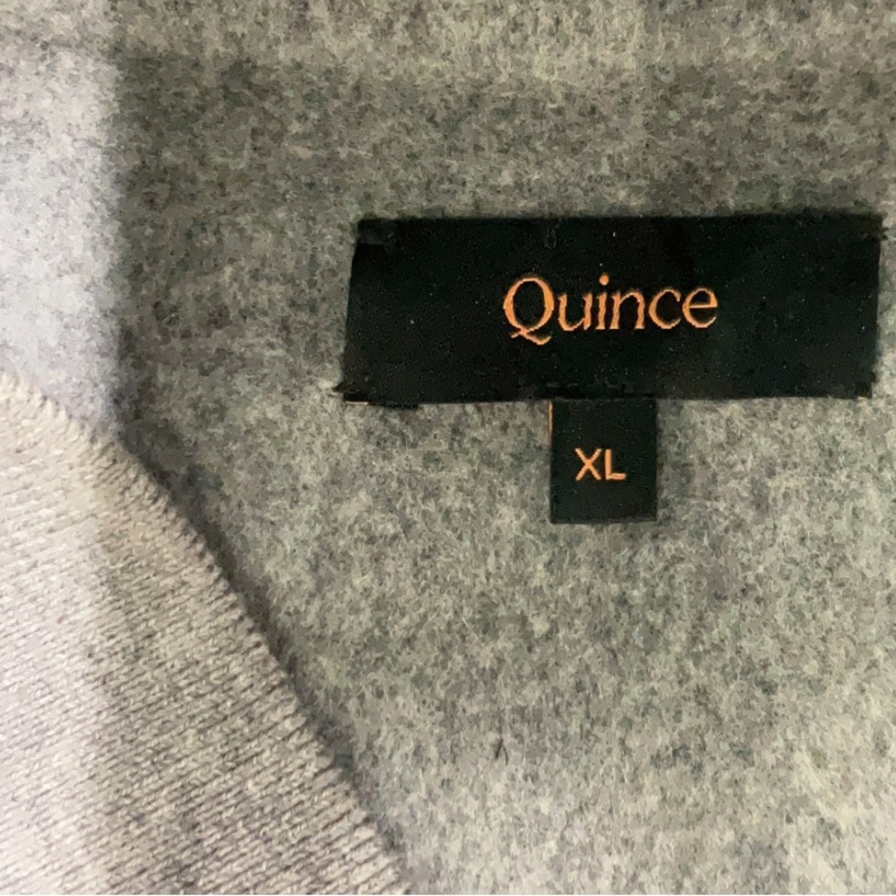 Quince Double-Faced Merino Wool Bomber Jacket Heather Gray Outerwear XL - Picture 7 of 10